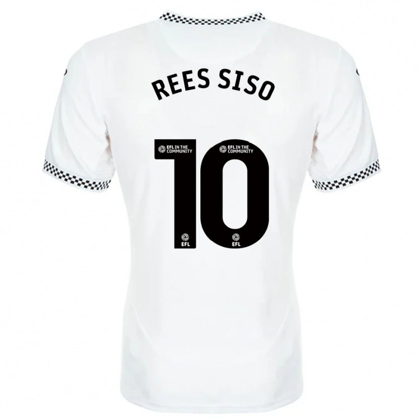 Danxen Mænd Ramon Rees-Siso #10 Hvid Orange Hjemmebane Spillertrøjer 2025/26 Trøje T-Shirt