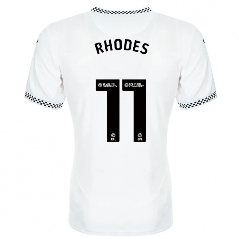 Danxen Mænd Kai Rhodes #11 Hvid Orange Hjemmebane Spillertrøjer 2025/26 Trøje T-Shirt