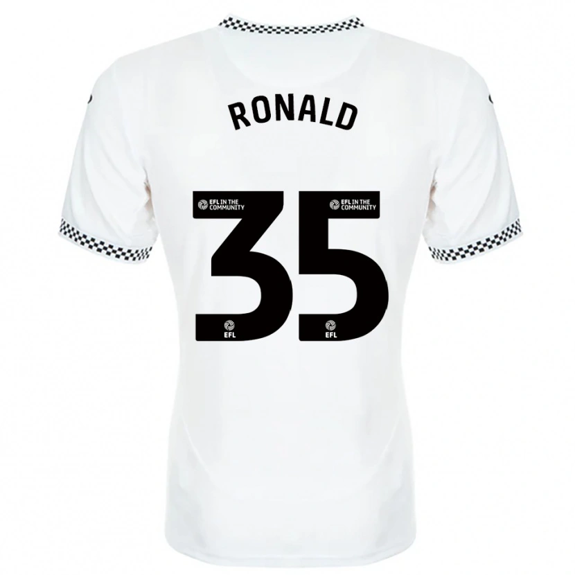 Danxen Mænd Ronald #35 Hvid Orange Hjemmebane Spillertrøjer 2025/26 Trøje T-Shirt