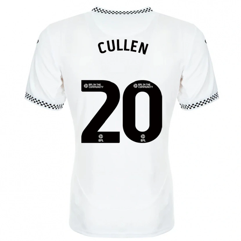 Danxen Mænd Liam Cullen #20 Hvid Orange Hjemmebane Spillertrøjer 2025/26 Trøje T-Shirt