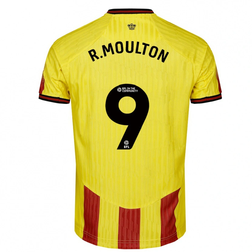 Danxen Mænd Remiero Moulton #9 Gul Rød Hjemmebane Spillertrøjer 2025/26 Trøje T-Shirt