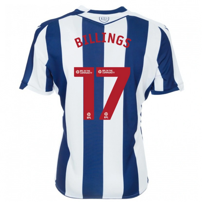 Danxen Mænd Frazer Billings #17 Marine Hvid Hjemmebane Spillertrøjer 2025/26 Trøje T-Shirt