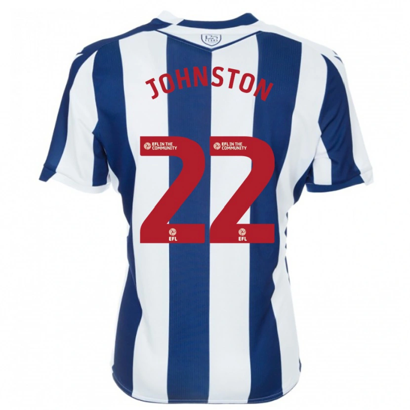 Danxen Mænd Mikey Johnston #22 Marine Hvid Hjemmebane Spillertrøjer 2025/26 Trøje T-Shirt
