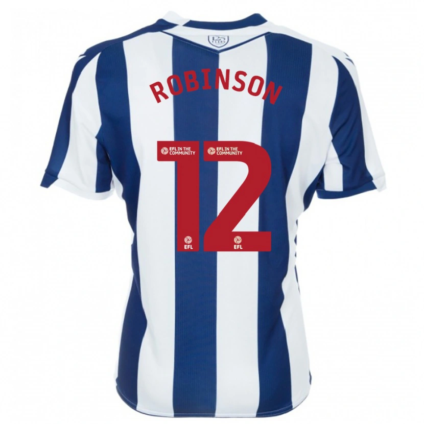 Danxen Mænd Leanne Robinson #12 Marine Hvid Hjemmebane Spillertrøjer 2025/26 Trøje T-Shirt