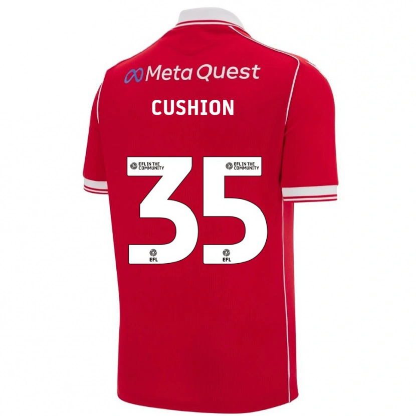 Danxen Mænd Owen Cushion #35 Rød Hvid Hjemmebane Spillertrøjer 2025/26 Trøje T-Shirt