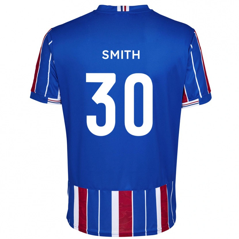 Danxen Mænd Jude Smith #30 Blå Rød Hvid Hjemmebane Spillertrøjer 2025/26 Trøje T-Shirt