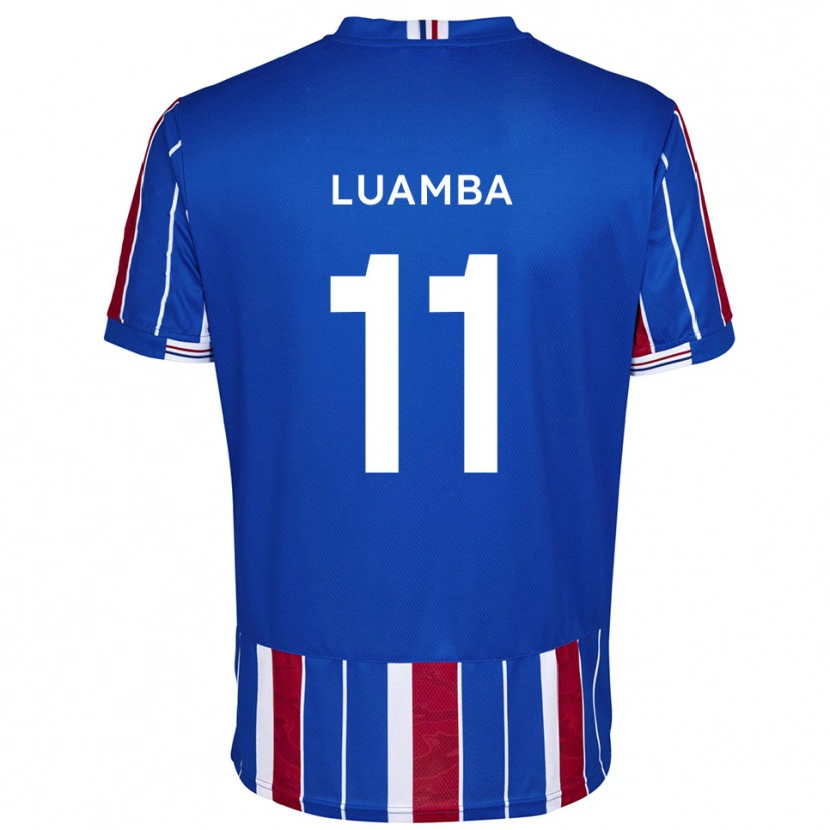 Danxen Mænd Junior Luamba #11 Blå Rød Hvid Hjemmebane Spillertrøjer 2025/26 Trøje T-Shirt