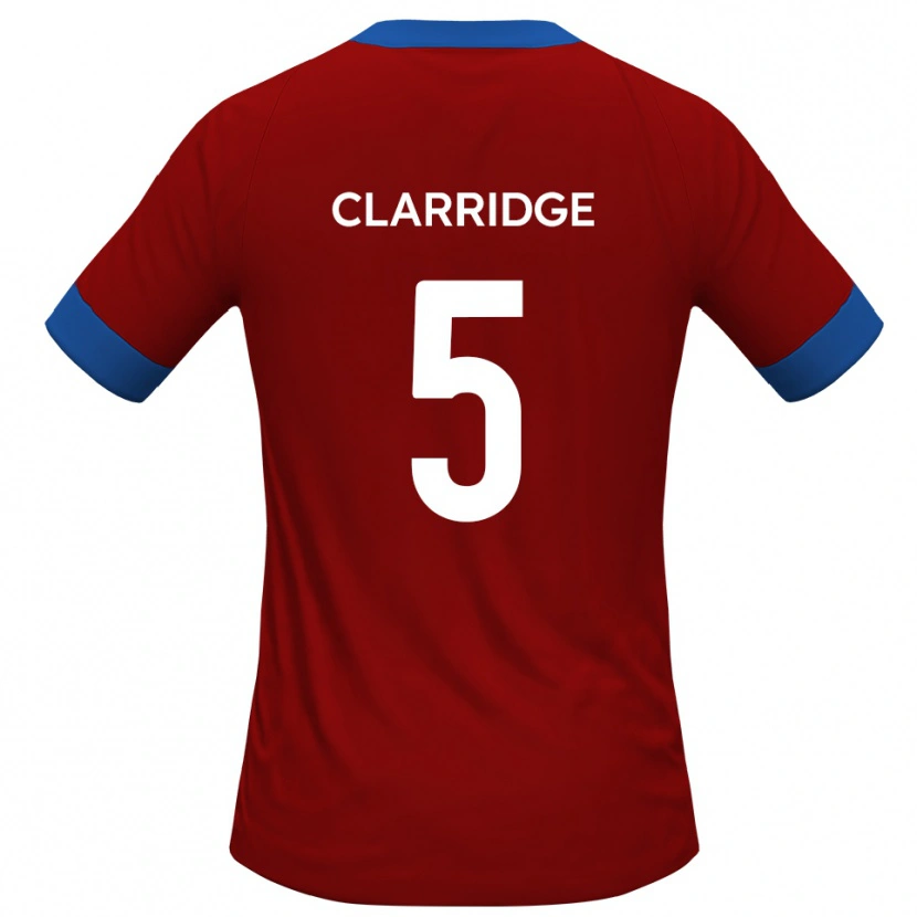 Danxen Mænd James Clarridge #5 Rød Blå Hjemmebane Spillertrøjer 2025/26 Trøje T-Shirt