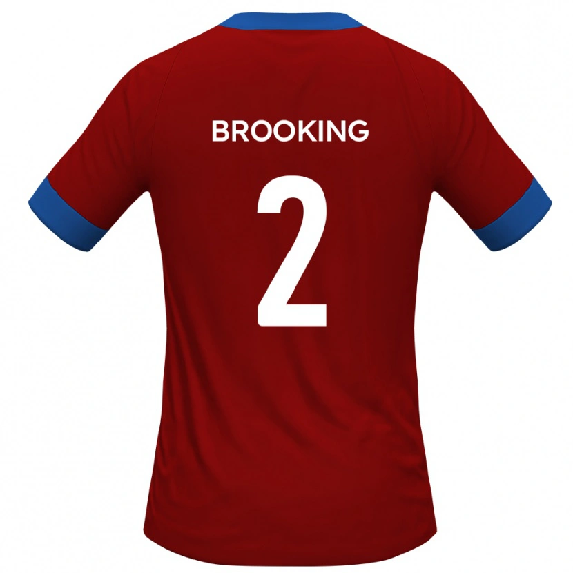 Danxen Mænd Josh Brooking #2 Rød Blå Hjemmebane Spillertrøjer 2025/26 Trøje T-Shirt