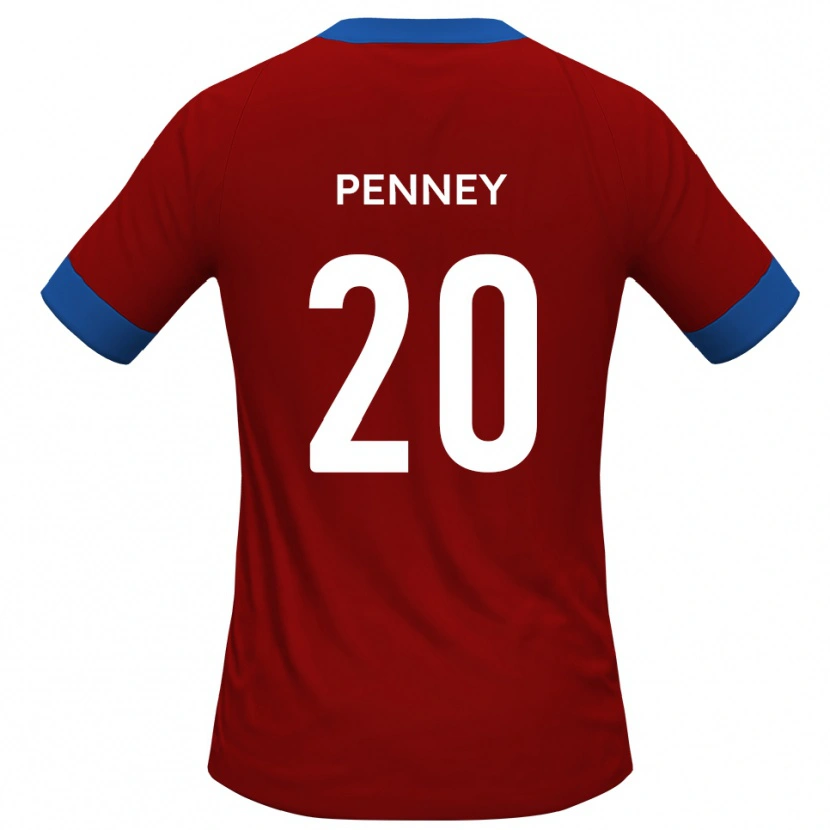 Danxen Mænd Matt Penney #20 Rød Blå Hjemmebane Spillertrøjer 2025/26 Trøje T-Shirt