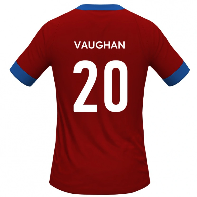 Danxen Mænd Haydon Vaughan #20 Rød Blå Hjemmebane Spillertrøjer 2025/26 Trøje T-Shirt