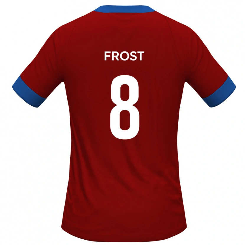 Danxen Mænd Tyler Frost #8 Rød Blå Hjemmebane Spillertrøjer 2025/26 Trøje T-Shirt