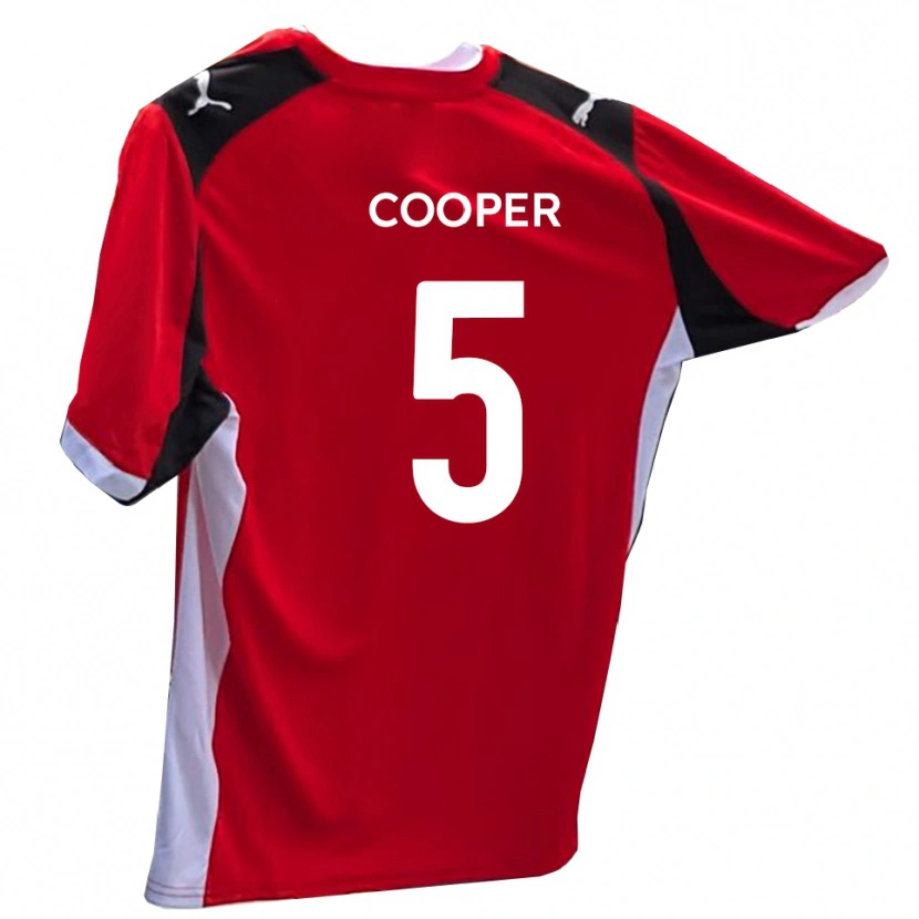 Danxen Mænd Jake Cooper #5 Rød Hvid Hjemmebane Spillertrøjer 2025/26 Trøje T-Shirt