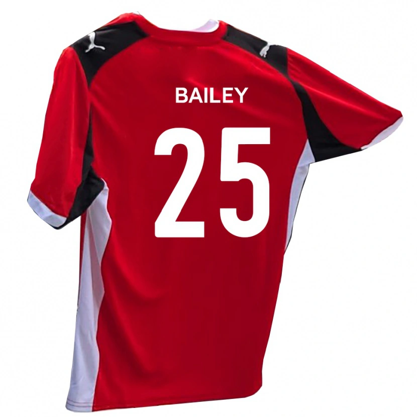 Danxen Mænd Joel Bailey #25 Rød Hvid Hjemmebane Spillertrøjer 2025/26 Trøje T-Shirt