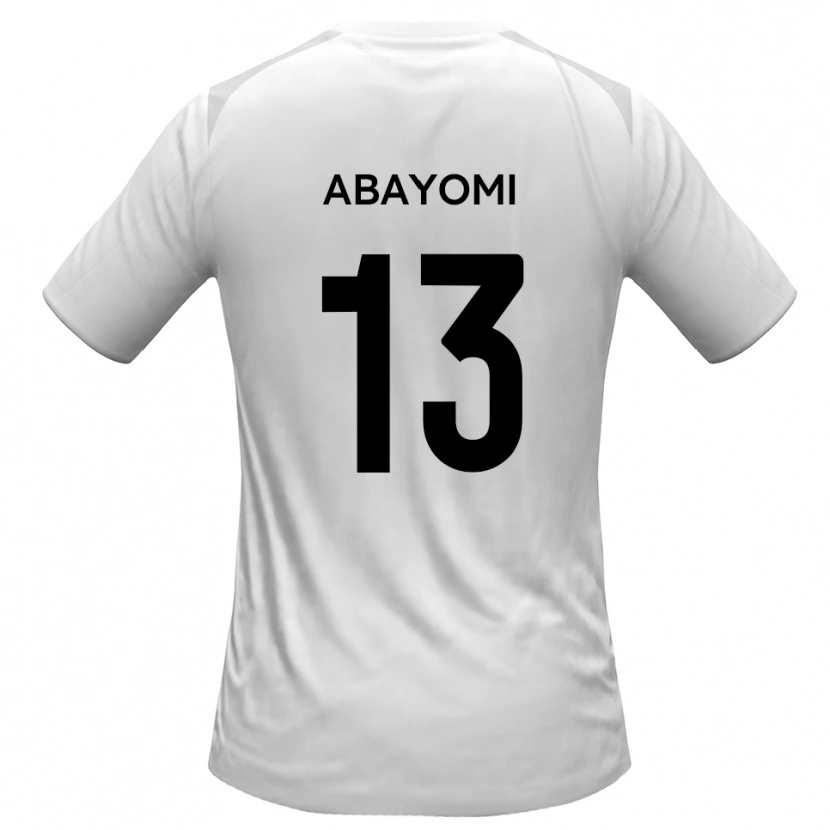 Danxen Mænd Koju Abayomi #13 Hvid Grå Hjemmebane Spillertrøjer 2025/26 Trøje T-Shirt