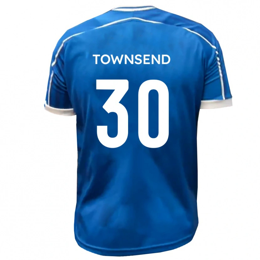 Danxen Mænd Nick Townsend #30 Blå Hvid Hjemmebane Spillertrøjer 2025/26 Trøje T-Shirt
