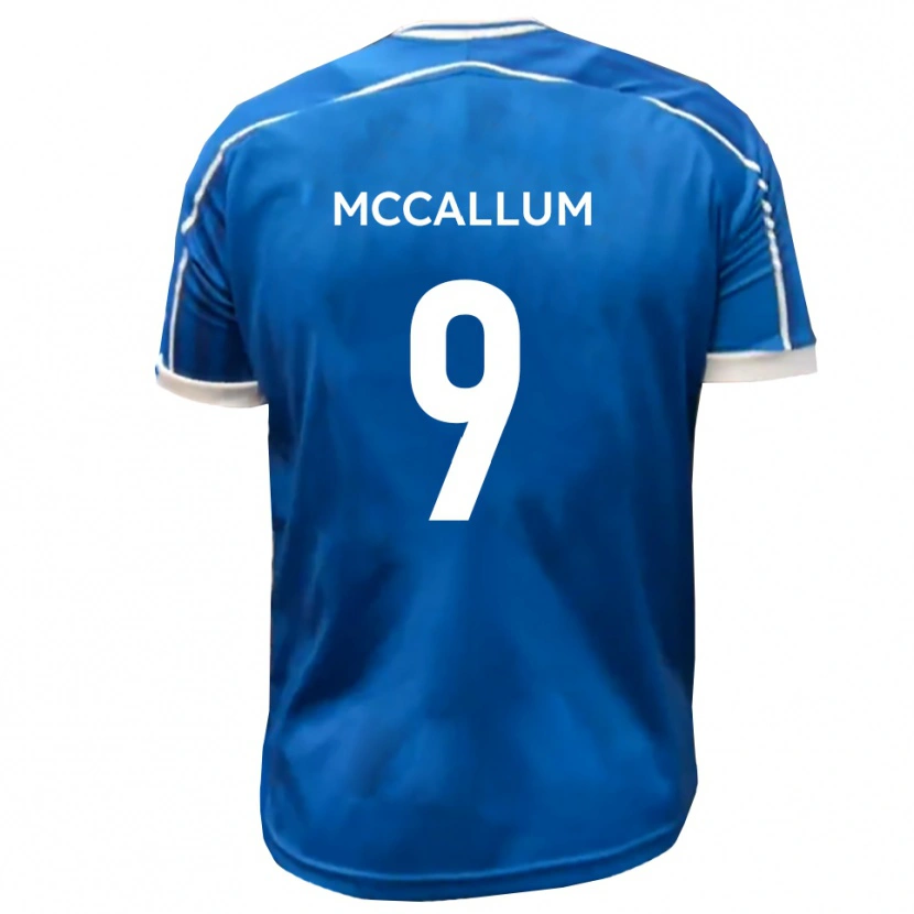 Danxen Mænd Paul Mccallum #9 Blå Hvid Hjemmebane Spillertrøjer 2025/26 Trøje T-Shirt