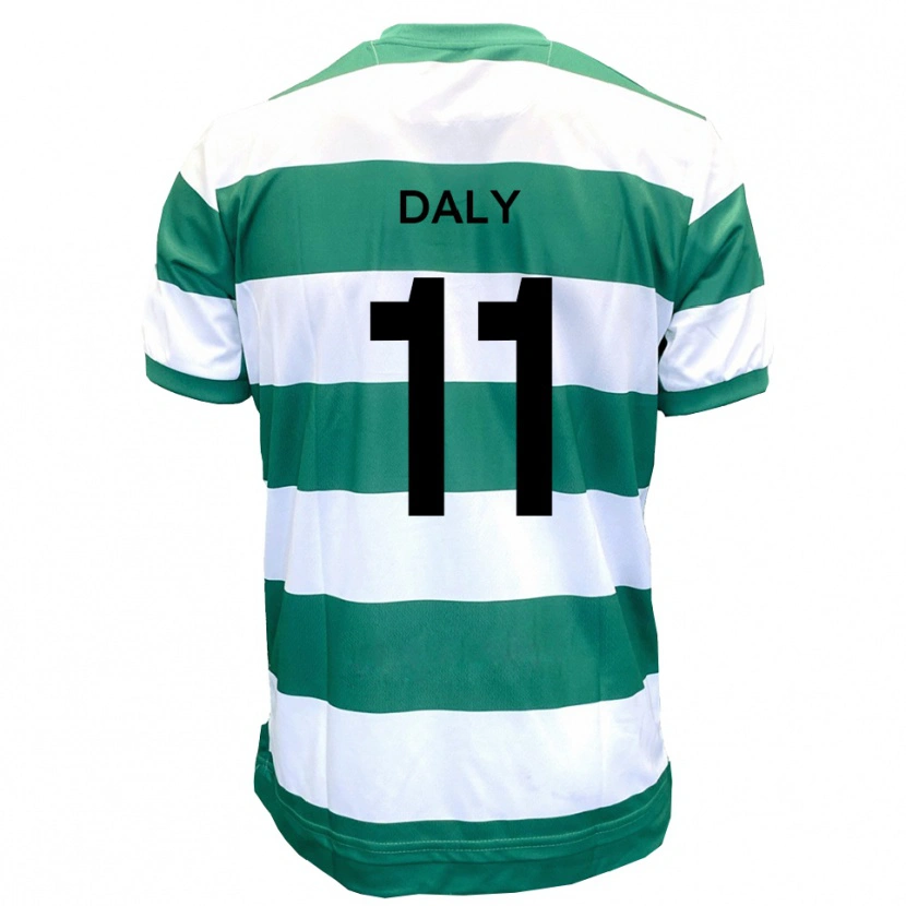 Danxen Mænd James Daly #11 Grøn Hvid Hjemmebane Spillertrøjer 2025/26 Trøje T-Shirt