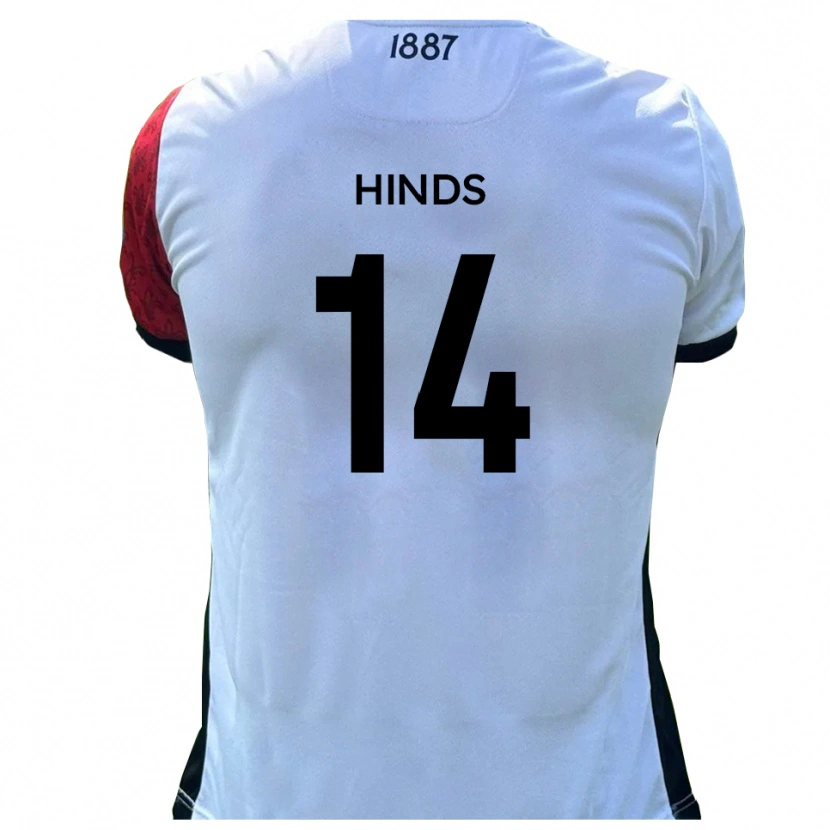 Danxen Mænd Tariq Hinds #14 Rød Hvid Hjemmebane Spillertrøjer 2025/26 Trøje T-Shirt