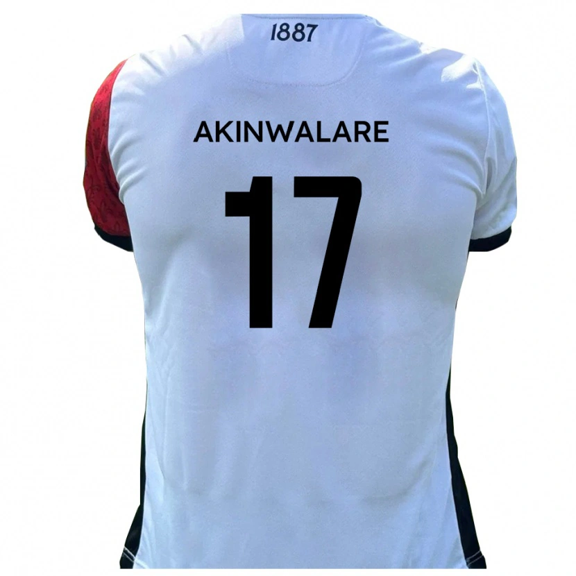 Danxen Mænd Seyi Akinwalare #17 Rød Hvid Hjemmebane Spillertrøjer 2025/26 Trøje T-Shirt