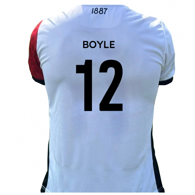 Danxen Mænd Louie Boyle #12 Rød Hvid Hjemmebane Spillertrøjer 2025/26 Trøje T-Shirt