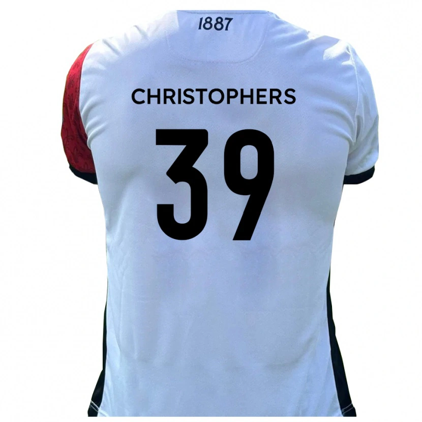Danxen Mænd Leo Christophers #39 Rød Hvid Hjemmebane Spillertrøjer 2025/26 Trøje T-Shirt