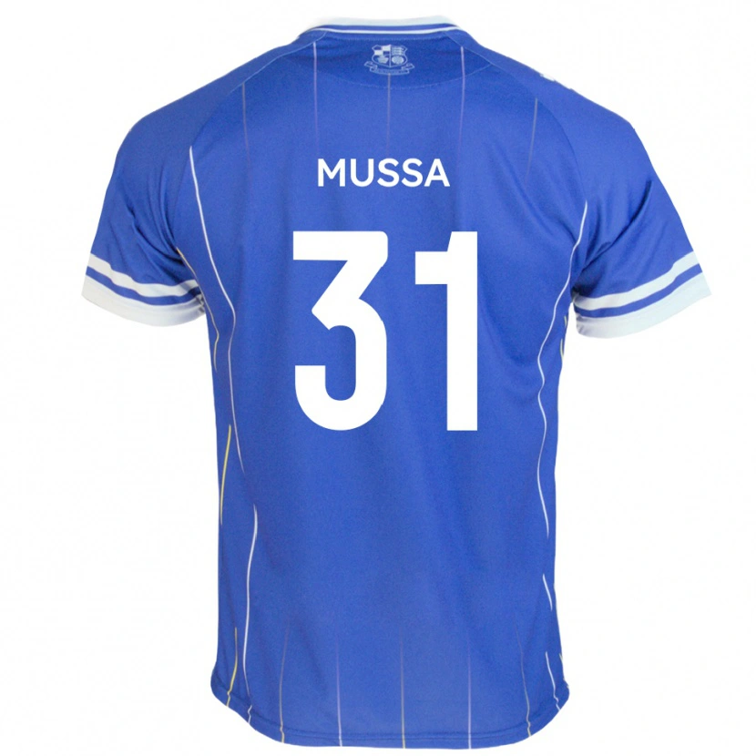 Danxen Mænd Omar Mussa #31 Kongeblå Hjemmebane Spillertrøjer 2025/26 Trøje T-Shirt