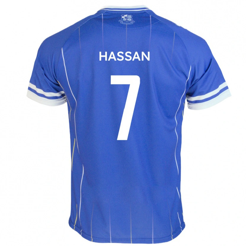 Danxen Mænd Sakariya Hassan #7 Kongeblå Hjemmebane Spillertrøjer 2025/26 Trøje T-Shirt