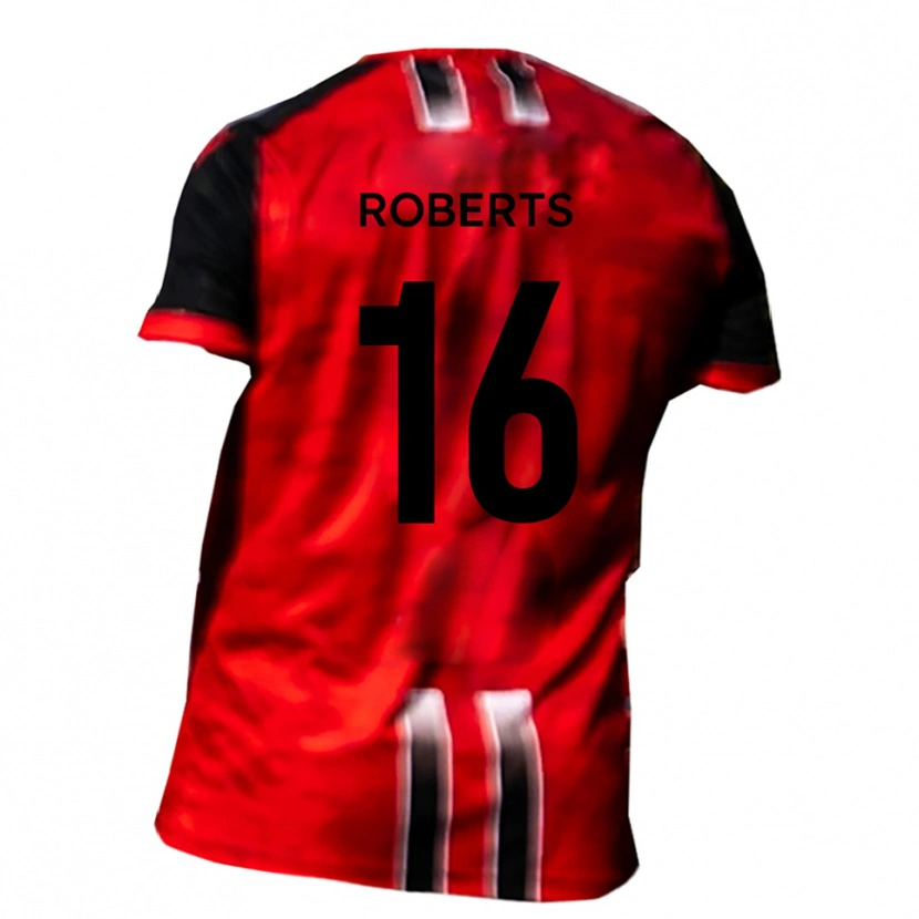 Danxen Mænd Tyler Roberts #16 Rød Sort Hjemmebane Spillertrøjer 2025/26 Trøje T-Shirt
