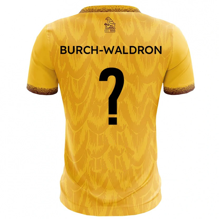 Danxen Mænd K'shaela Burch-Waldron #0 Gul Brun Hjemmebane Spillertrøjer 2025/26 Trøje T-Shirt
