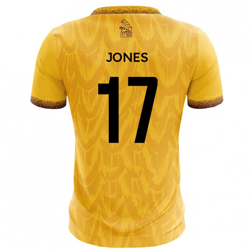 Danxen Mænd Aaron Jones #17 Gul Brun Hjemmebane Spillertrøjer 2025/26 Trøje T-Shirt