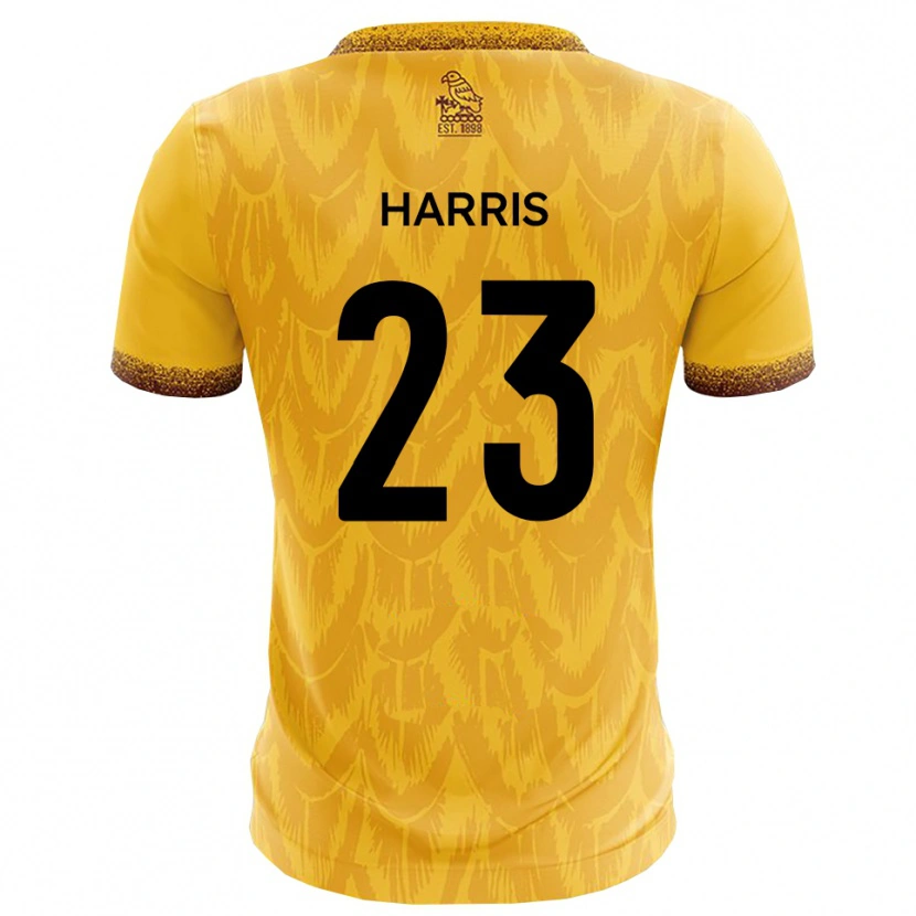 Danxen Mænd Jayden Harris #23 Gul Brun Hjemmebane Spillertrøjer 2025/26 Trøje T-Shirt