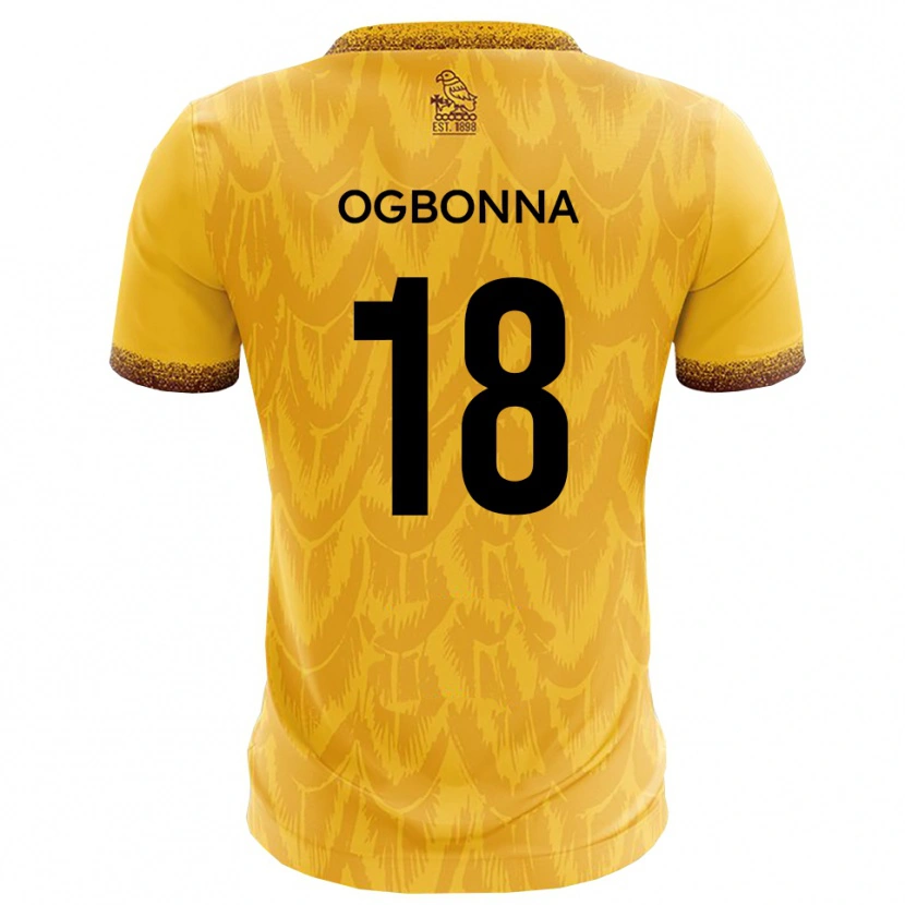 Danxen Mænd David Ogbonna #18 Gul Brun Hjemmebane Spillertrøjer 2025/26 Trøje T-Shirt