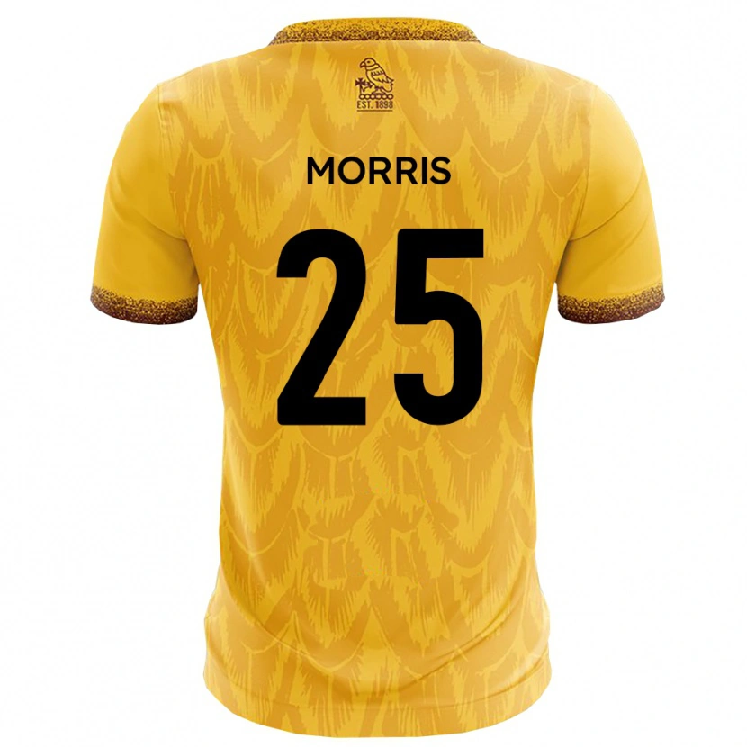 Danxen Mænd Chad Morris #25 Gul Brun Hjemmebane Spillertrøjer 2025/26 Trøje T-Shirt