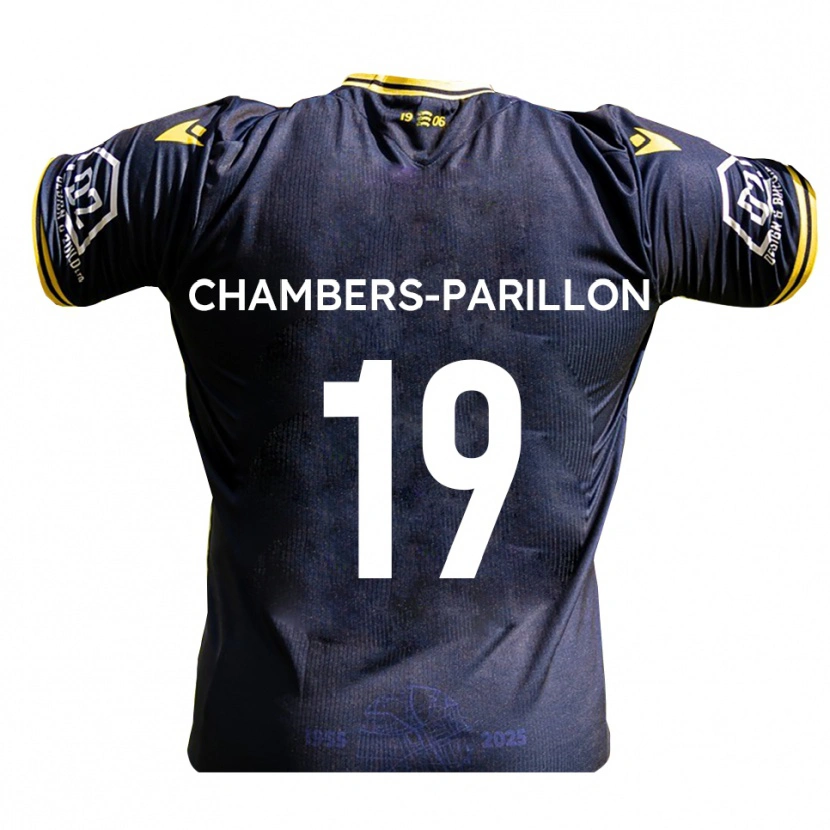 Danxen Mænd Leon Chambers-Parillon #19 Marine Gul Hjemmebane Spillertrøjer 2025/26 Trøje T-Shirt