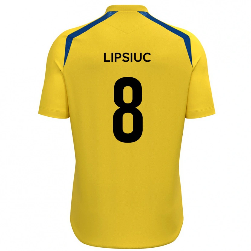 Danxen Mænd Darius Lipsiuc #8 Gul Blå Hjemmebane Spillertrøjer 2025/26 Trøje T-Shirt