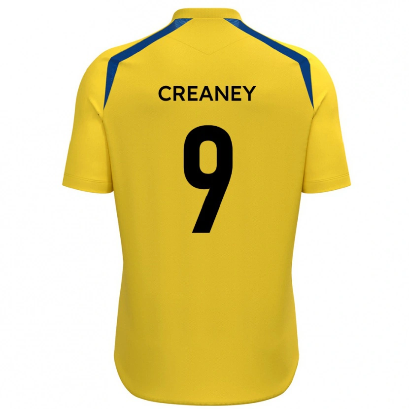 Danxen Mænd Dan Creaney #9 Gul Blå Hjemmebane Spillertrøjer 2025/26 Trøje T-Shirt