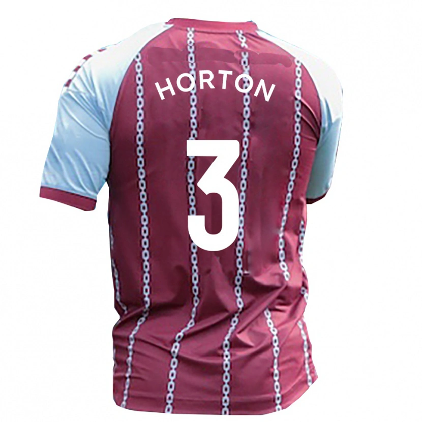 Danxen Mænd Branden Horton #3 Himmelblå Rust Rød Hjemmebane Spillertrøjer 2025/26 Trøje T-Shirt