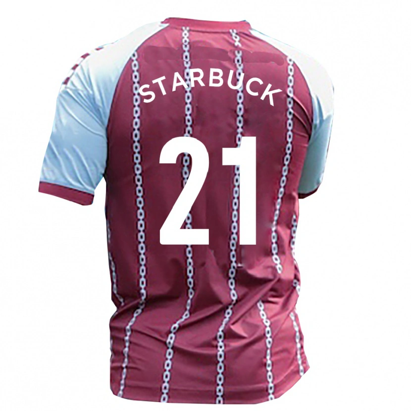 Danxen Mænd Joe Starbuck #21 Himmelblå Rust Rød Hjemmebane Spillertrøjer 2025/26 Trøje T-Shirt