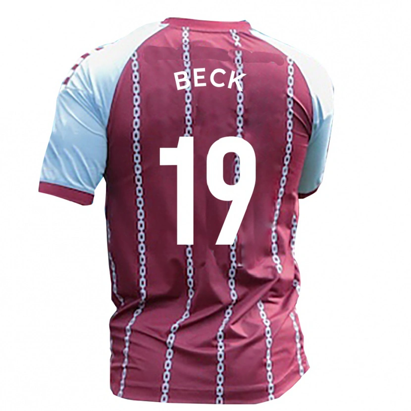 Danxen Mænd Mark Beck #19 Himmelblå Rust Rød Hjemmebane Spillertrøjer 2025/26 Trøje T-Shirt