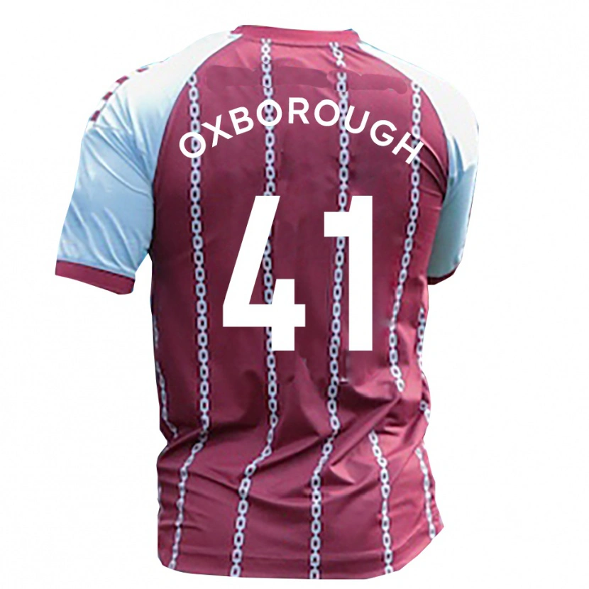 Danxen Mænd Ewan Oxborough #41 Himmelblå Rust Rød Hjemmebane Spillertrøjer 2025/26 Trøje T-Shirt