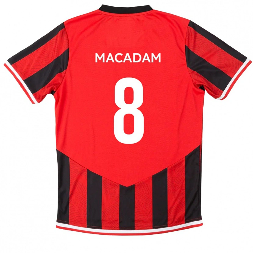 Danxen Mænd Harvey Macadam #8 Rød Sort Hjemmebane Spillertrøjer 2025/26 Trøje T-Shirt
