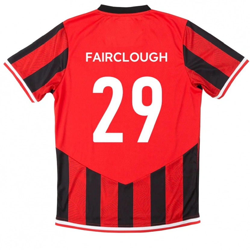 Danxen Mænd Adam Fairclough #29 Rød Sort Hjemmebane Spillertrøjer 2025/26 Trøje T-Shirt