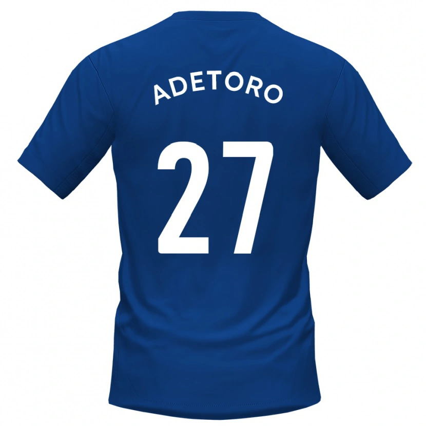 Danxen Mænd Adam Alimi-Adetoro #27 Blå Hvid Hjemmebane Spillertrøjer 2025/26 Trøje T-Shirt