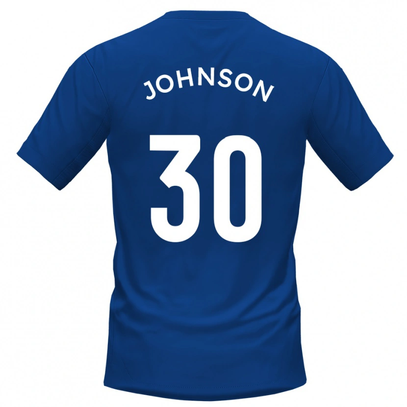 Danxen Mænd Cody Johnson #30 Blå Hvid Hjemmebane Spillertrøjer 2025/26 Trøje T-Shirt