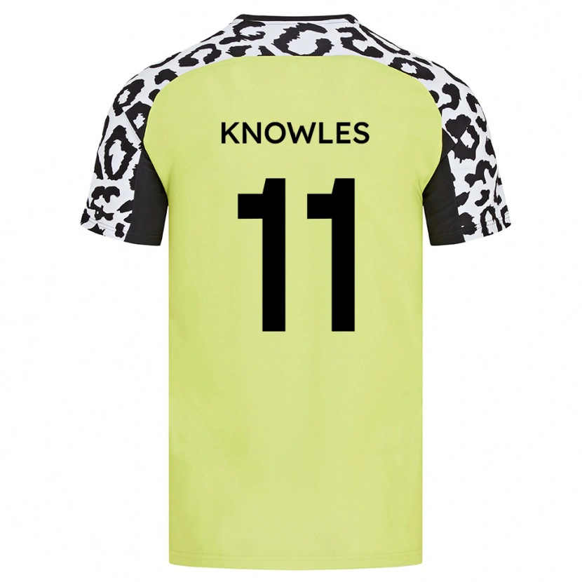 Danxen Mænd Tom Knowles #11 Fluorescerende Gul Hjemmebane Spillertrøjer 2025/26 Trøje T-Shirt