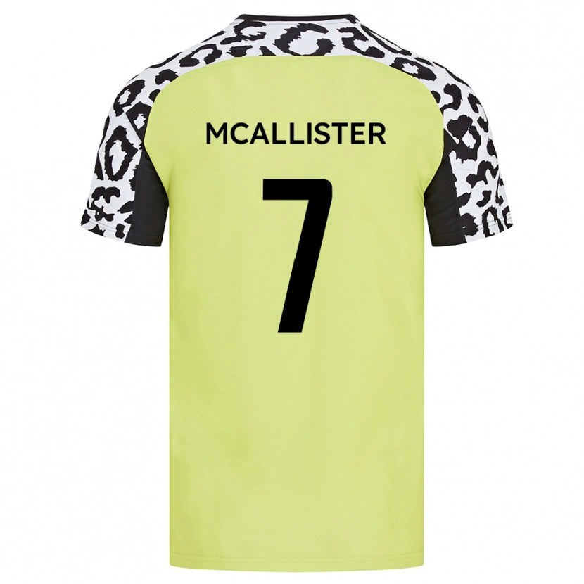 Danxen Mænd Kyle Mcallister #7 Fluorescerende Gul Hjemmebane Spillertrøjer 2025/26 Trøje T-Shirt