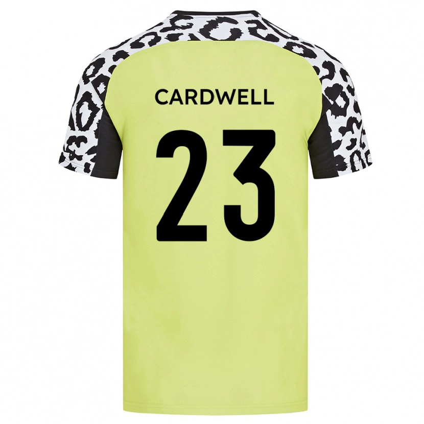 Danxen Mænd Harry Cardwell #23 Fluorescerende Gul Hjemmebane Spillertrøjer 2025/26 Trøje T-Shirt