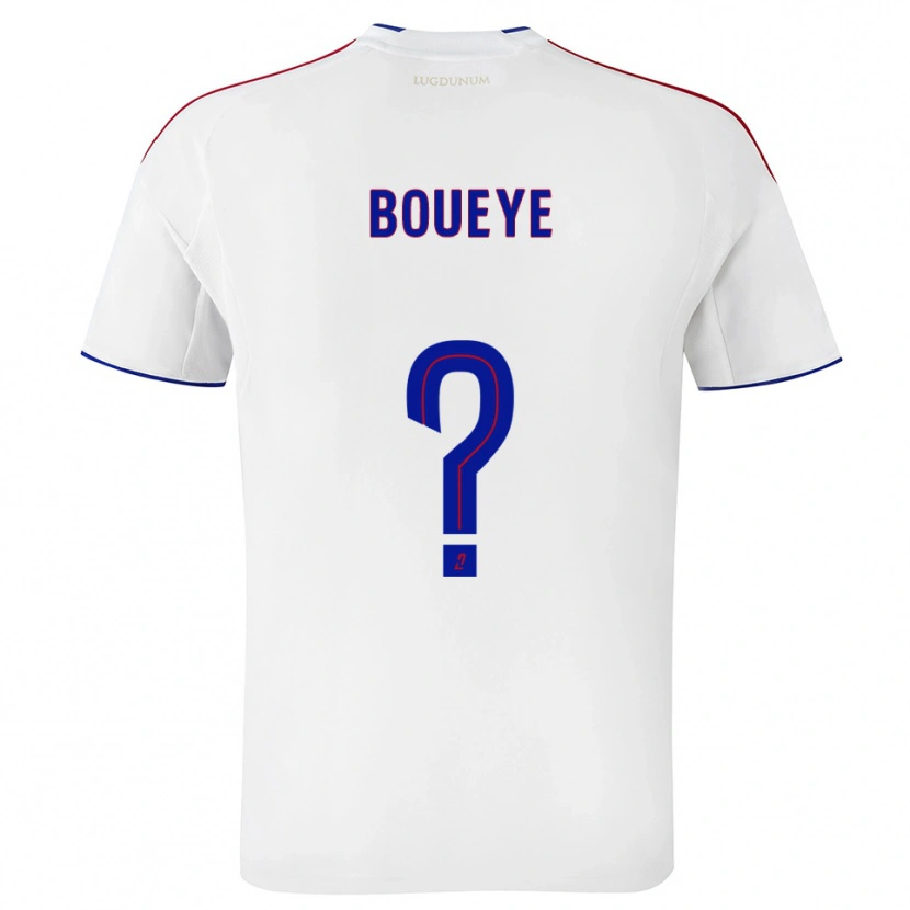 Danxen Mænd Philippe Boueye #0 Hvid Rød Hjemmebane Spillertrøjer 2025/26 Trøje T-Shirt