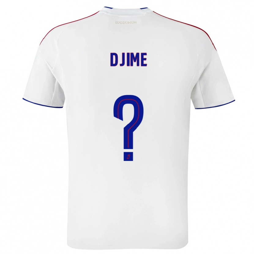 Danxen Mænd Ahmed Djime #0 Hvid Rød Hjemmebane Spillertrøjer 2025/26 Trøje T-Shirt